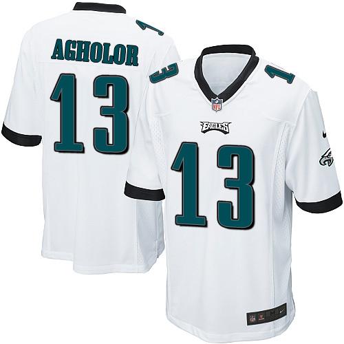 Nike Eagles #13 Nelson Agholor White Youth Stitched NFL New Elite Jersey - Click Image to Close